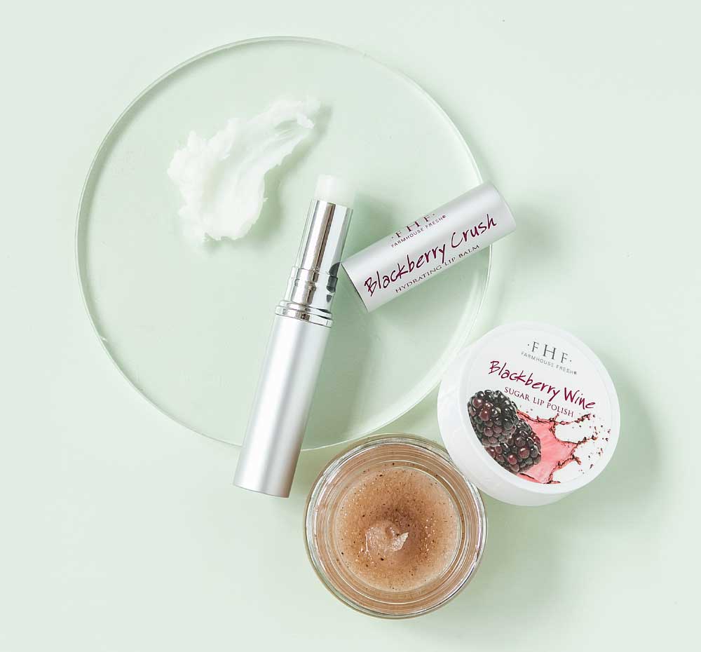 FarmHouse Fresh Blackberry lip polish and lip balm that restore chapped, dry lips.