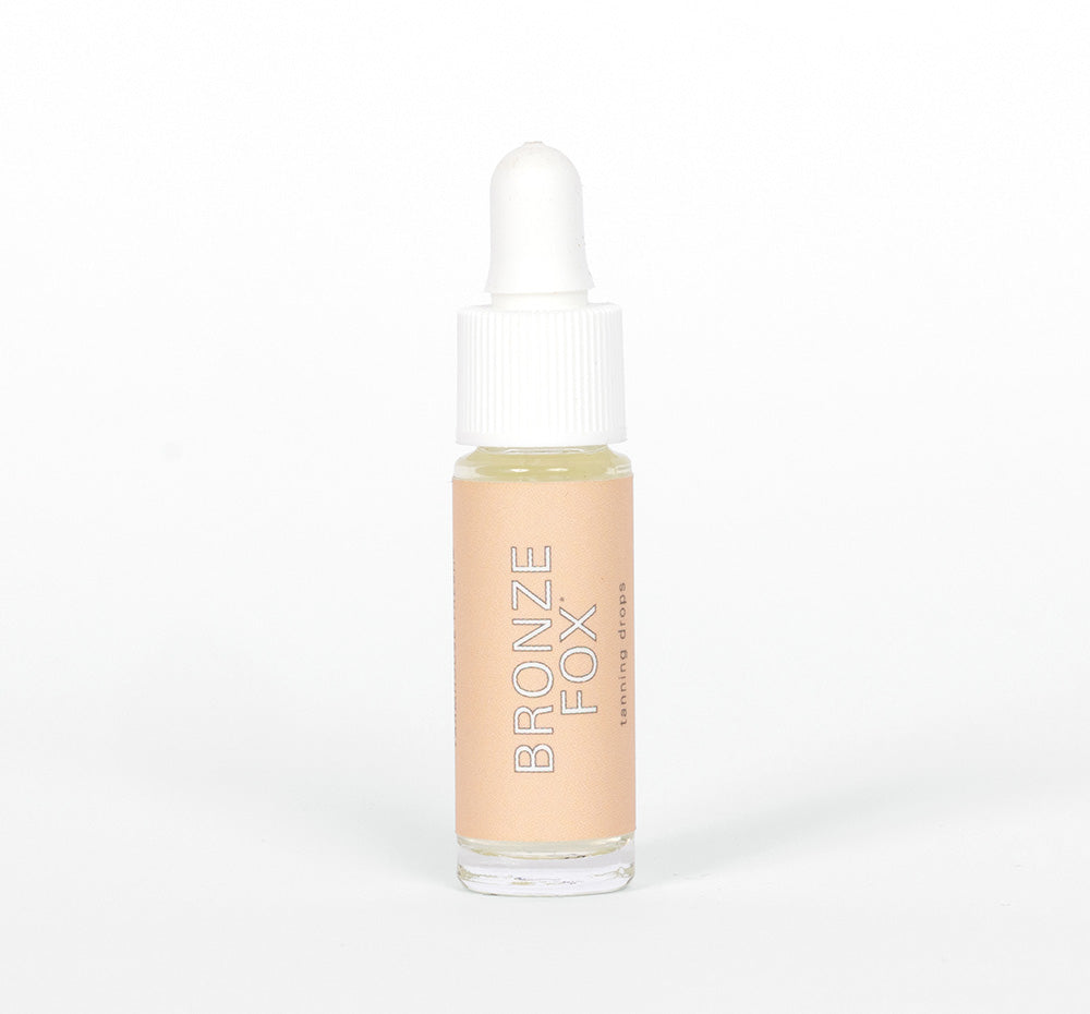 Sample of FarmHouse Fresh Bronze Fox tanning drops.