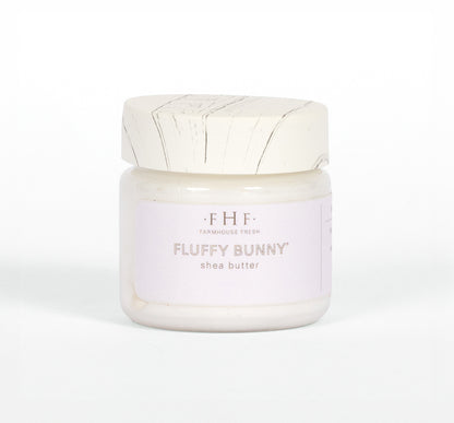 A sample of Fluffy Bunny shea butter cream by Farmhouse Fresh.