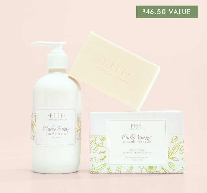 Fluffy Bunny® Bar Soap & Shea Butter Bundle