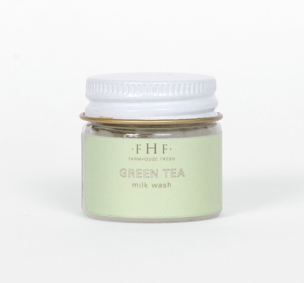 Sample of FarmHouse Fresh Green Tea Milk wash for face.