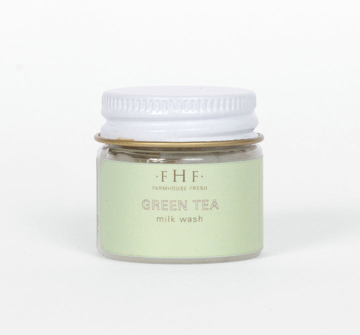 Sample of FarmHouse Fresh Green Tea Milk wash for face.