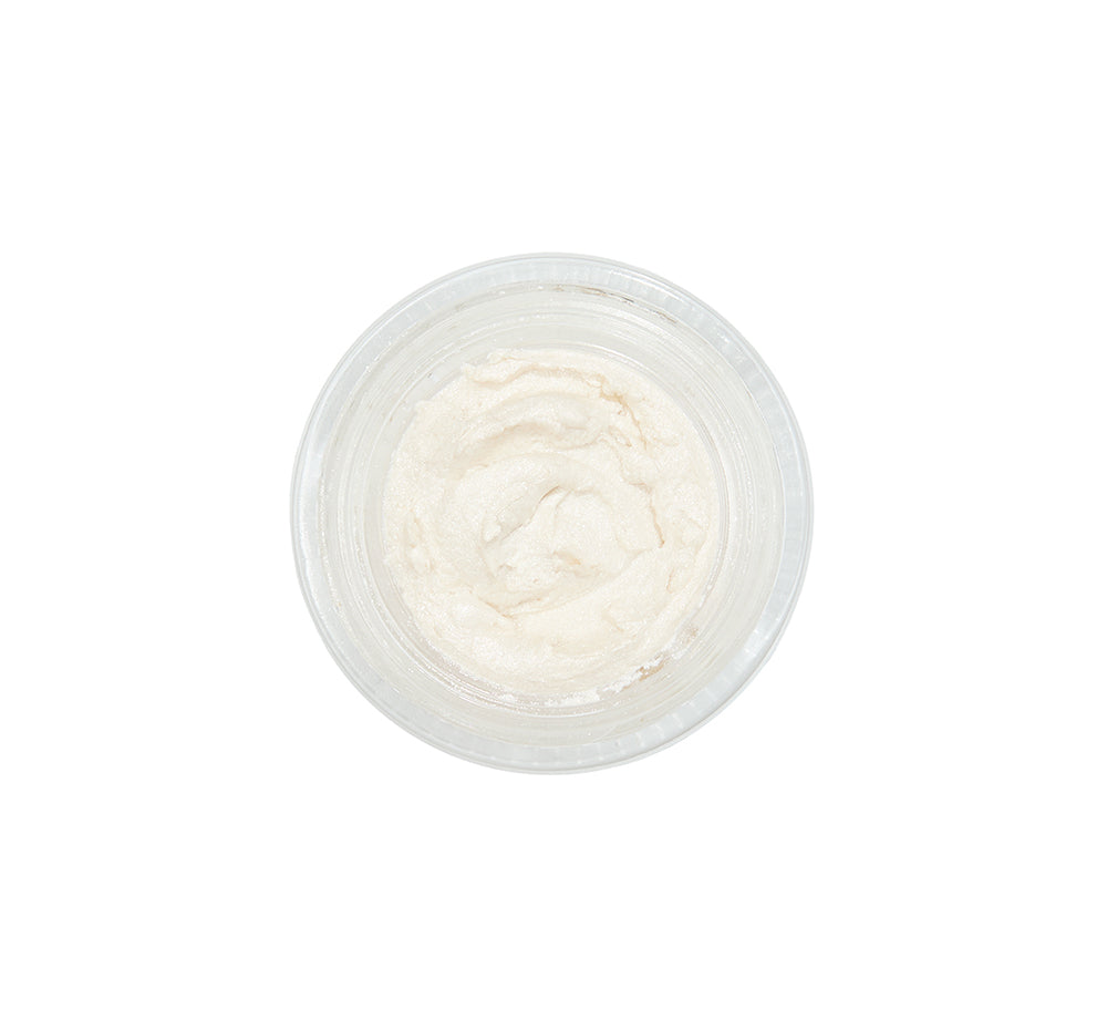 FarmHouse Fresh Mini Platinum Moon Dip iridescent facial mousse moisturizer in open glass jar
