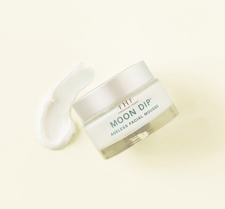A jar of Moon Dip Facial Mousse with Peptides + Retinol by FarmHouse Fresh.