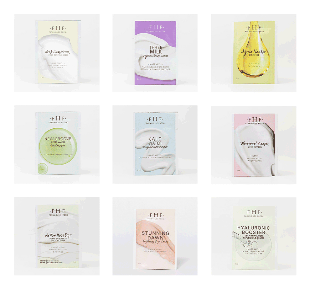 FHF Favors Galore - 20 Sample Packets – FarmHouse Fresh