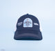 FarmHouse Fresh Smurfin' Cool Trucker Hat in dark navy color. All profits help save animals.