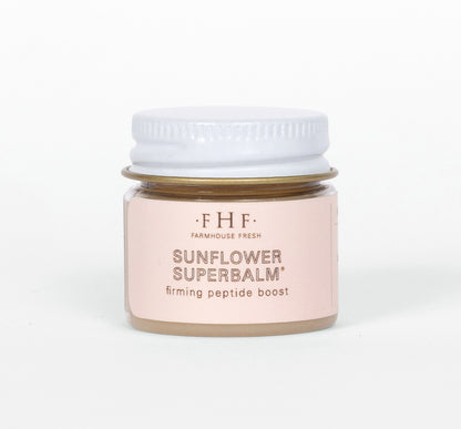 Sample of FarmHouse Fresh Sunflower Superbalm firming peptide boost.