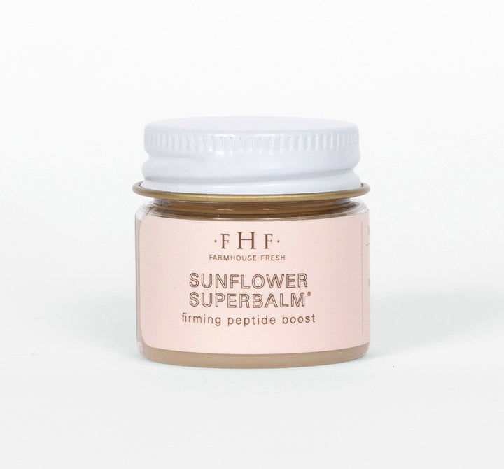 Sample of FarmHouse Fresh Sunflower Superbalm firming peptide boost.