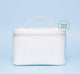 Free FarmHouse Fresh white vegan leather cosmetic bag that comes with Superdew and Renew Facial Set for normal to dry skin types.