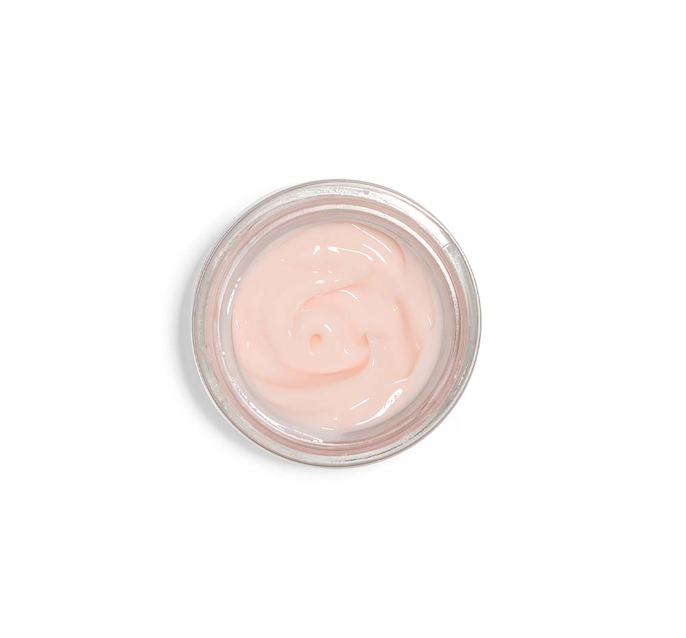 Top view of a jar of FarmHouse Fresh Watermelonaid Gelee Serum with CBD that fights wrinkles and makes skin soft.