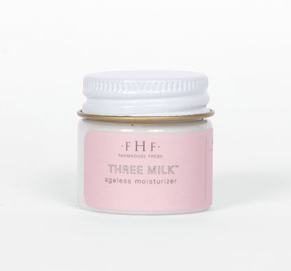Sample of FarmHouse Fresh Three Milk face moisturizer.