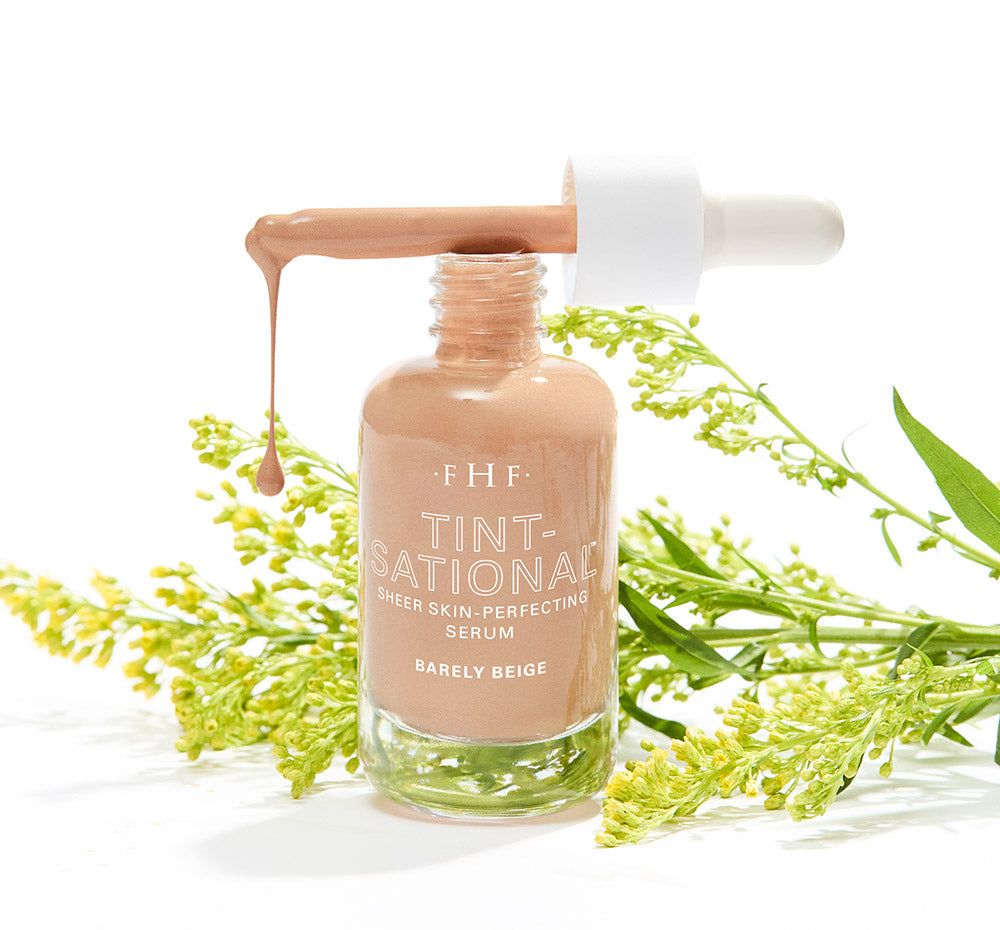 Tint-sational Sheer Skin-Perfecting Serum bottle with dropper in shade Barely Beige