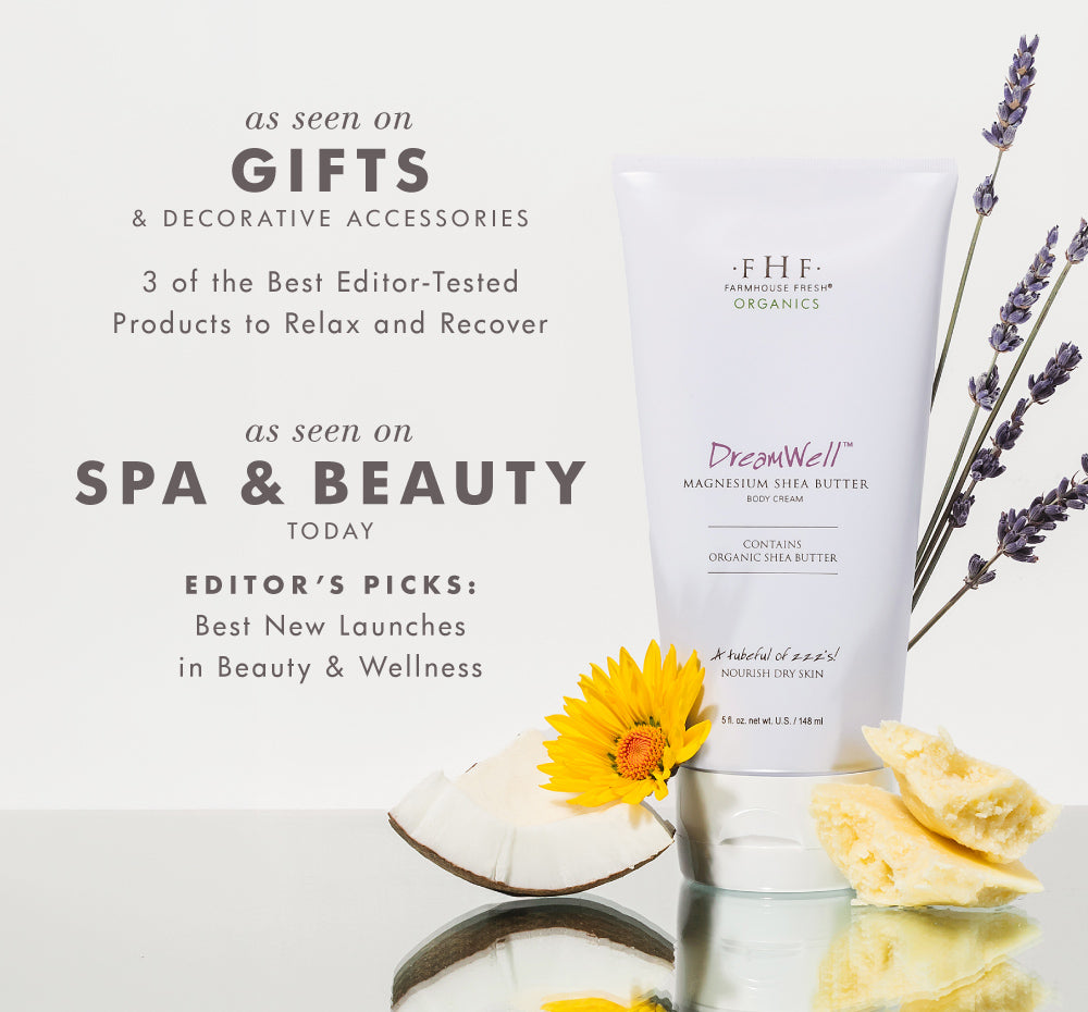 FarmHouse Fresh DreamWell Magnesium Shea Butter Body Cream with lavender, featured in Gifts & Decorative Accessories and Spa & Beauty Today editor's picks for relaxation and wellness.