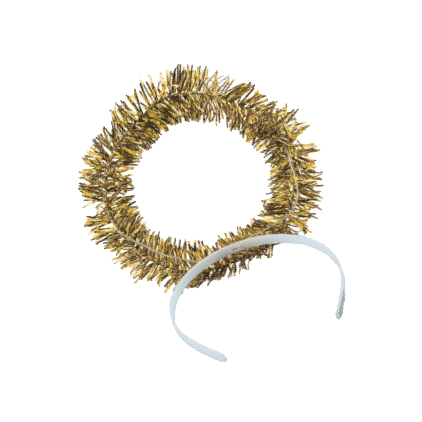 Gold Tinsel Halo Headband