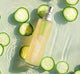 A bottle of Super Lettuce Facial Tonic from Fast Fresh Facial Set by Farmhouse Fresh, an alcohol-free clarifying cucumber water toner.