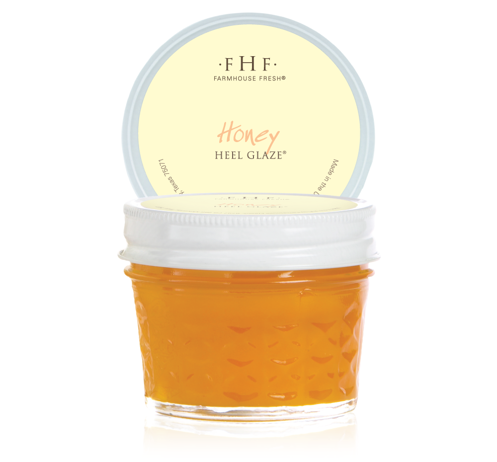 Farmhouse Fresh Honey Heel Glaze in a jar to moisturize cracked feet.