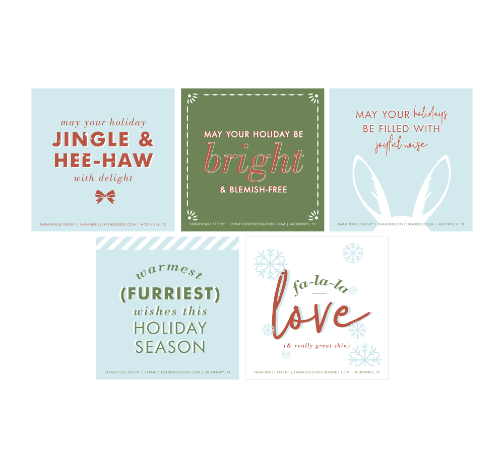 A selection of Holiday FHF Greeting Cards.