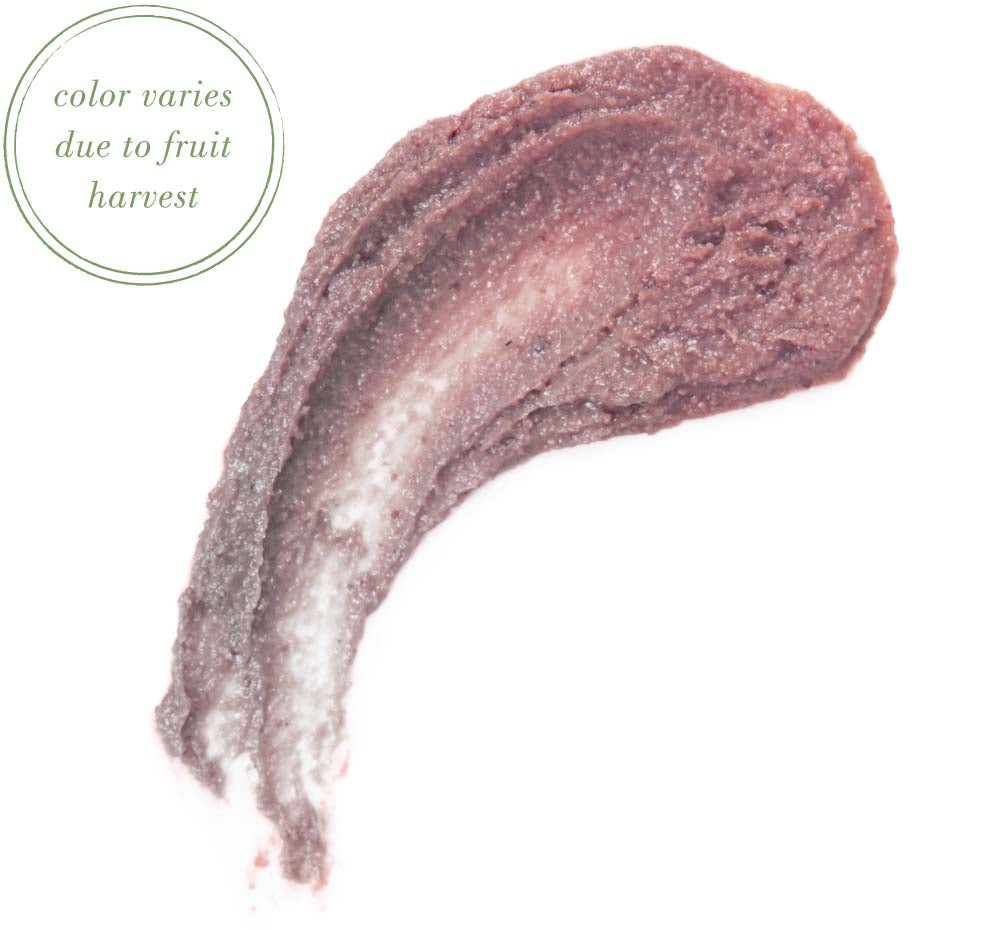 A texture smear of Illumination Fruit Face Peel Mask by FarmHouse Fresh showing product color variations due to fruit harvest of natural ingredients.