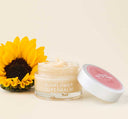 A jar of FarmHouse Fresh Sunflower Superbalm Firming Peptide Boost face balm that replenishes dry, distressed skin with ultra-rich moisture.
