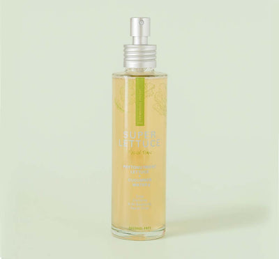A bottle of Super Lettuce Facial Tonic by Farmhouse Fresh, made to refresh and tone, and ideal for those with normal to oily skin.