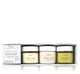 A box of Sweeping Softness 3-Step Body Sampler by FarmHouse Fresh. The sampler contains a body scrub, moisturizing shea butter cream and a body oil.