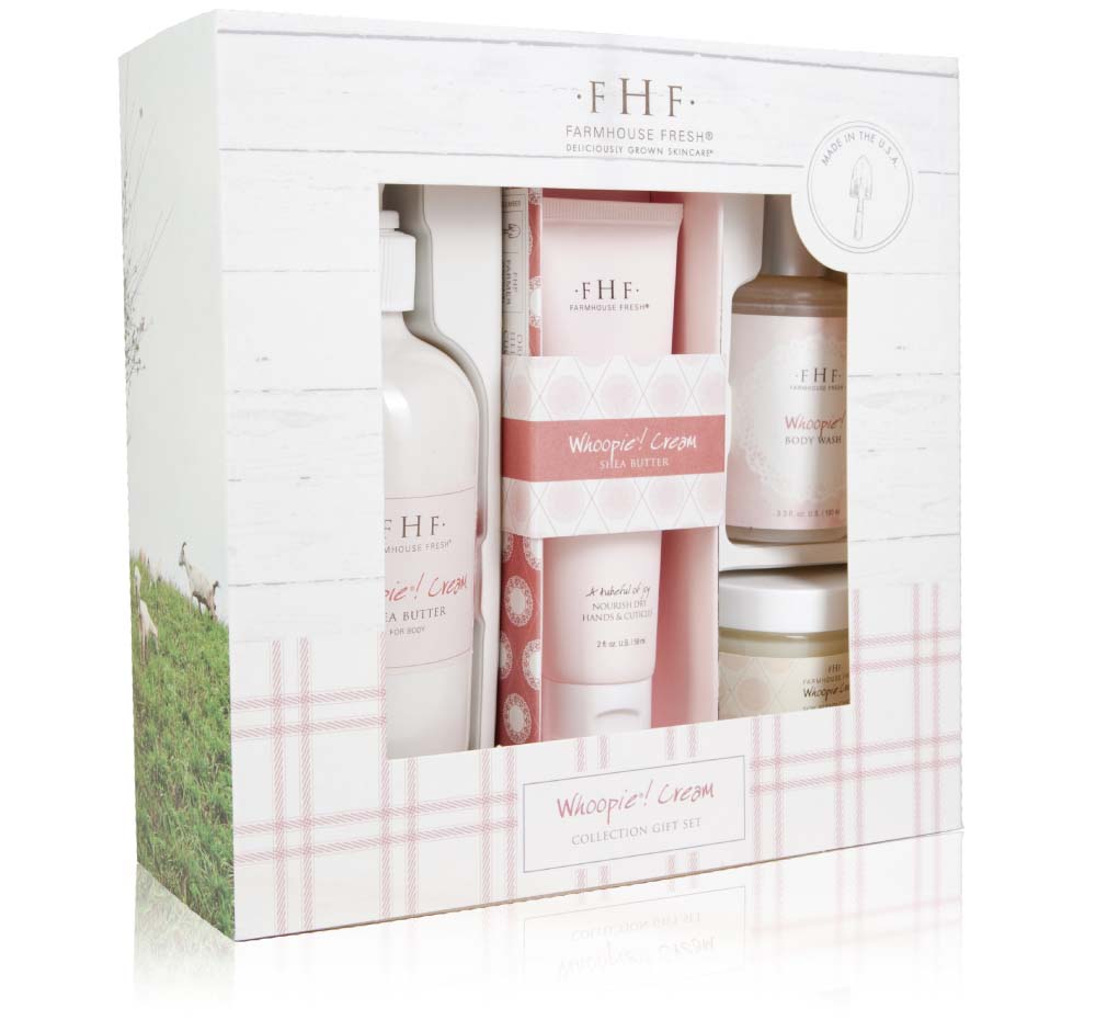 A box of FarmHouse Fresh Whoopie Cream Gift Set, the perfect gift for friends, moms and sisters.